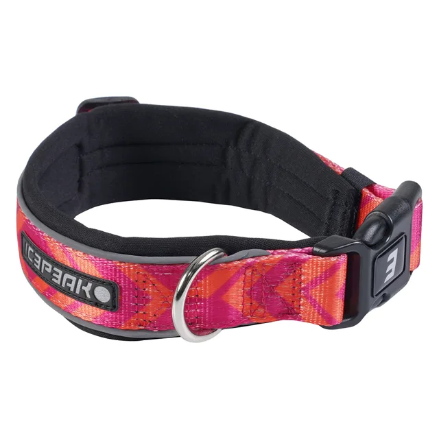 Icepeak Pet®Live obojek Soft, cranberry - velikost L: obvod krku 50–60 cm, šířka 30 mm