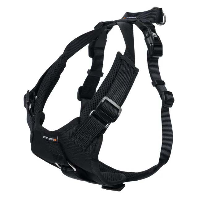 Icepeak Pet Tour bezpečnostní postroj do auta, černý - velikost M: 54 – 70 cm obvod hrudníku