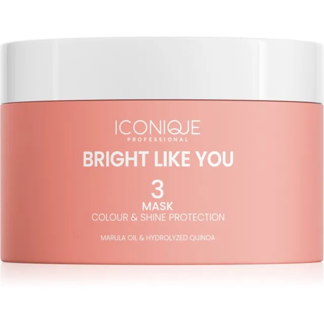 ICONIQUE Professional BRIGHT LIKE YOU Colour & Shine Protection Mask obnovující ochranná maska pro barvené vlasy 200 ml
