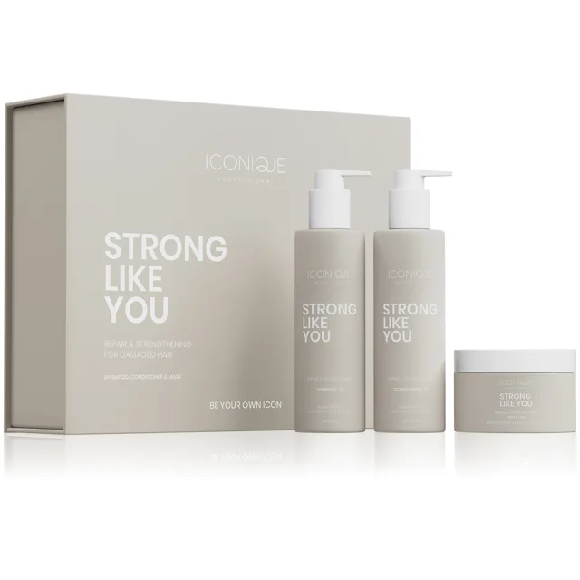 ICONIQUE Professional Dárková sada pro poškozené vlasy Strong Like You