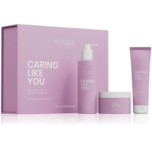 ICONIQUE Professional Dárková sada pro suché a poškozené vlasy Caring Like You