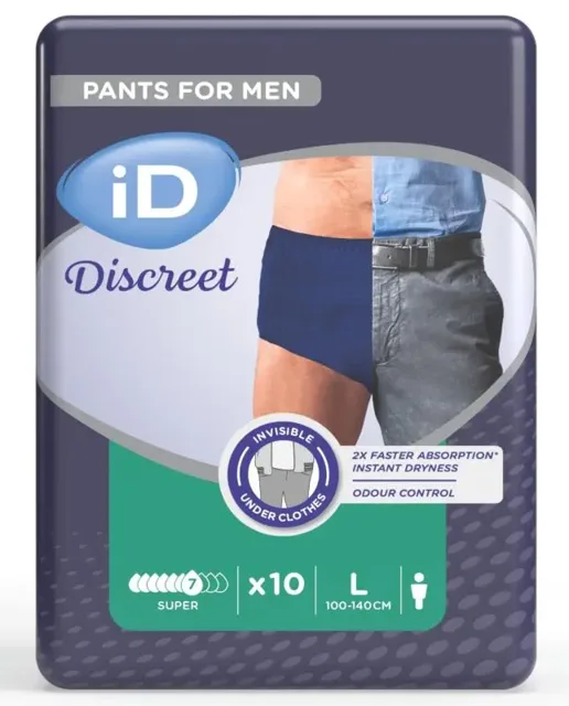 iD Discreet Pants for Man Super L modré 10ks