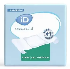 iD Essential Underpads Super 90 x 180 cm 20 ks