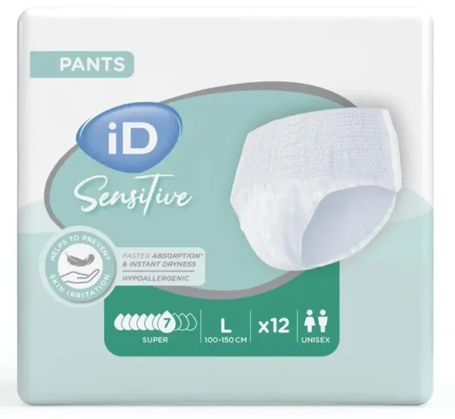 iD Sensitive Pants Super L 12 ks