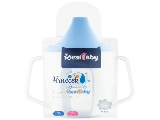 Ideal Baby hrneček 6m+ modrý 150 ml