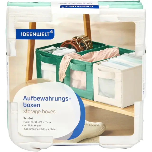 IDEENWELT Úložné textilní boxy 3 ks 3 ks