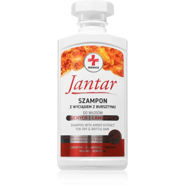 Ideepharm Jantar Medica intenzivní vyživující šampon na suché vlasy 330 ml