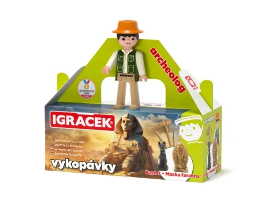 Igráček archeolog Bastet a maska faraona