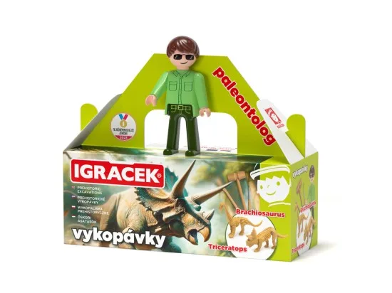 Igráček paleontolog Brachiosaurus a Triceratops