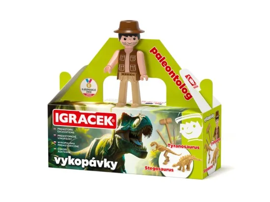 Igráček paleontolog Tyranosaurus a Stegosaurus