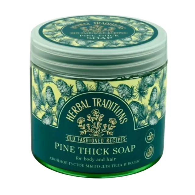 Ihličnaté husté saunové mýdlo na tělo a vlasy - 400 ml - Herbal Traditions