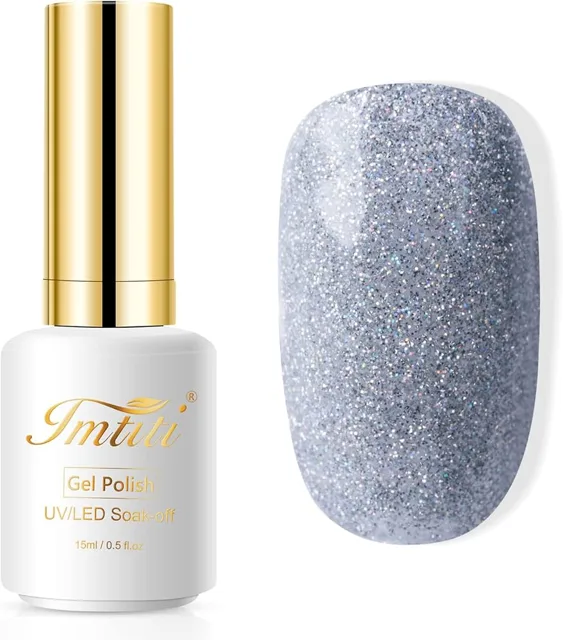 IMTITI Imtiti- Stříbrný gelový lak na nehty, 15 ml
