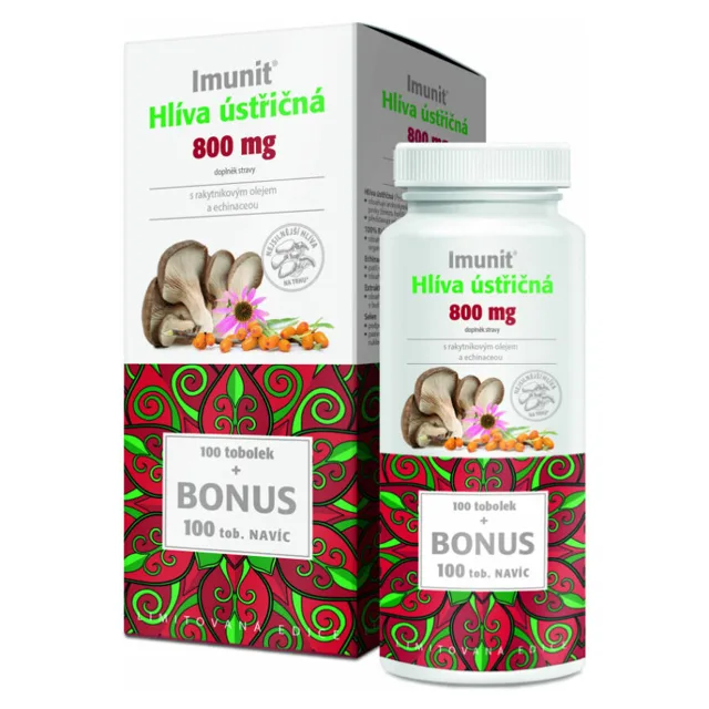 IMUNIT Hlíva ústřičná 800 mg s rakytníkem a echinaceou 100+100 tablet