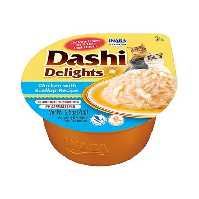 INABA Cat Dashi Delights Kuřecí maso a hřebenatky 70 g