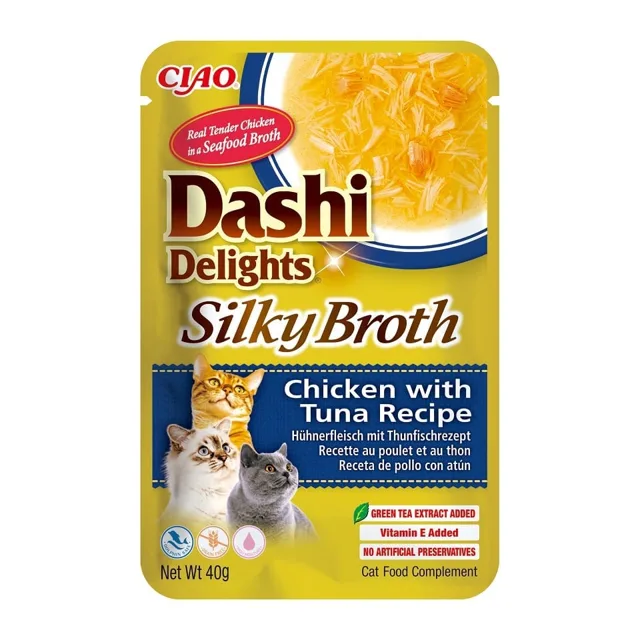 INABA Cat Dashi Delights Silky Broth Kuře a tuňák 40g