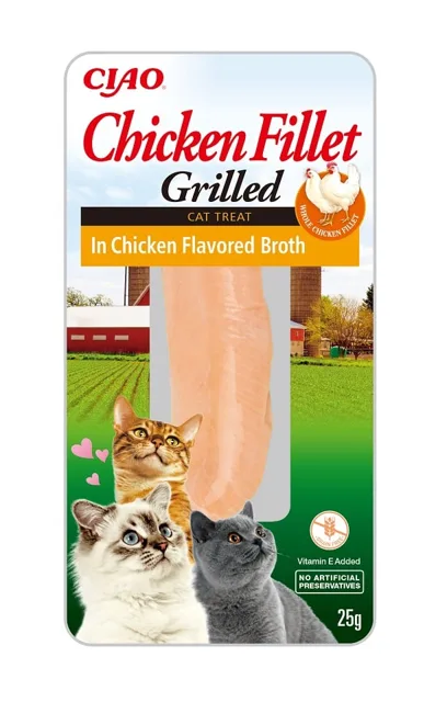 INABA Cat Grilled Chicken Fillet v kuřecím vývaru 25 g