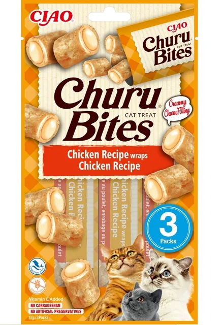 INABA Churu Bites Chicken wraps 3x10g s kuřecím masem