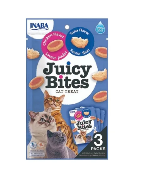 INABA Churu Cat Juicy Bites Chicken&amp;Tuna Flavor 3x11,3g