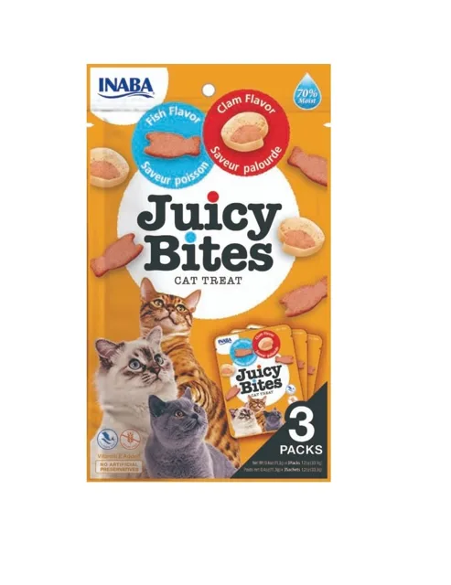 INABA Churu Cat Juicy Bites Fish&amp;Clam Flavor 3x11,3g