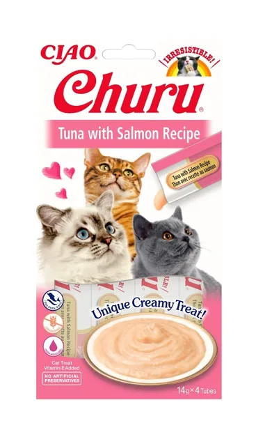 INABA Churu Cat Purée Tuna with Salmon 4x14g