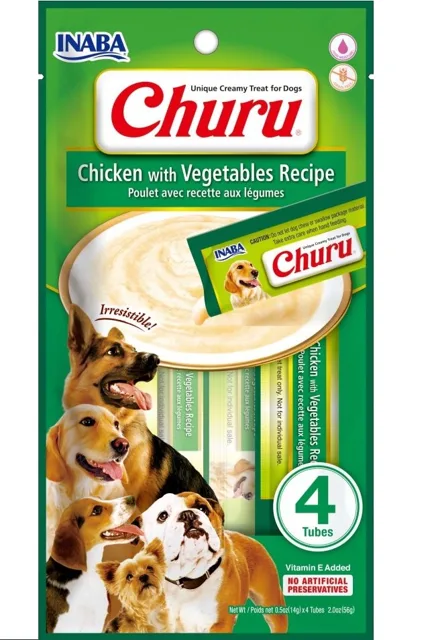 INABA Churu Chicken with vegetables 4x14g