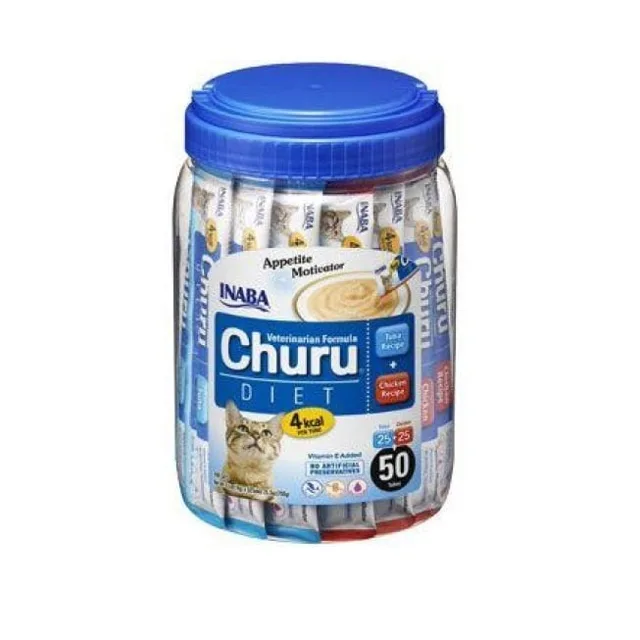 INABA Churu Diet 50x14g s tuňákem a kuřecím masem pro kočky