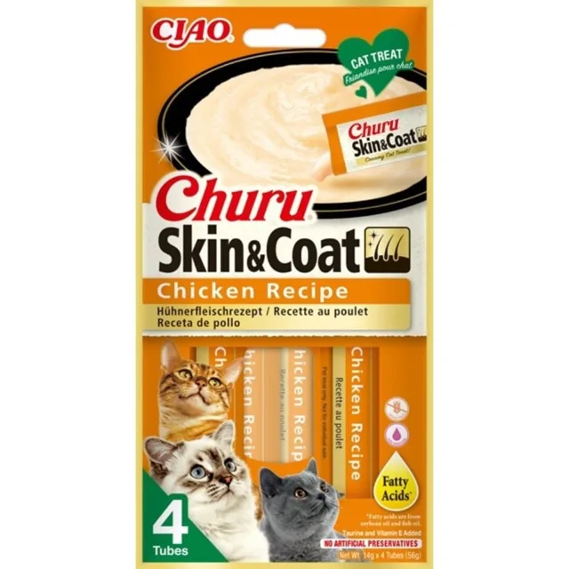 INABA Churu Skin&amp;Coat Chicken 4x14g