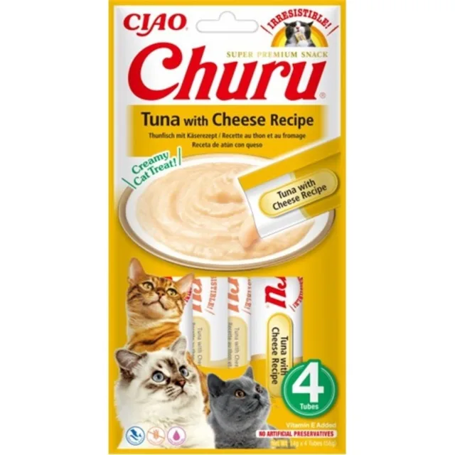 INABA Churu Tuna with cheese 4x14g s tuňákem a sýrem