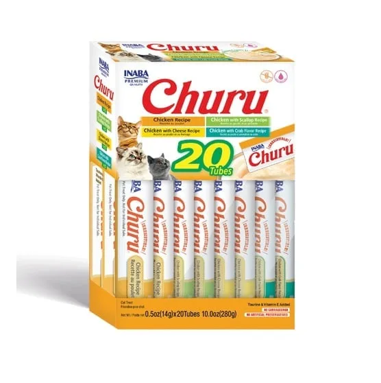 INABA Churu Varieties Chicken Recipe 20x14g krémový kuřecí pamlsek pro kočky