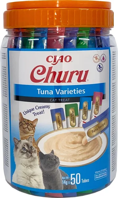INABA Churu Variety Tuna tuňák pro kočky sklenice 50x14g (700g)