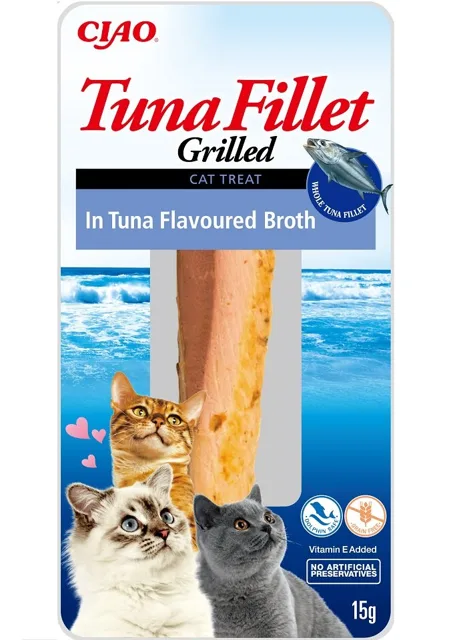INABA Tuna fillet in tuna flavoured broth 15g filet z tuňáka ve vývaru s příchutí tuňáka pro kočky