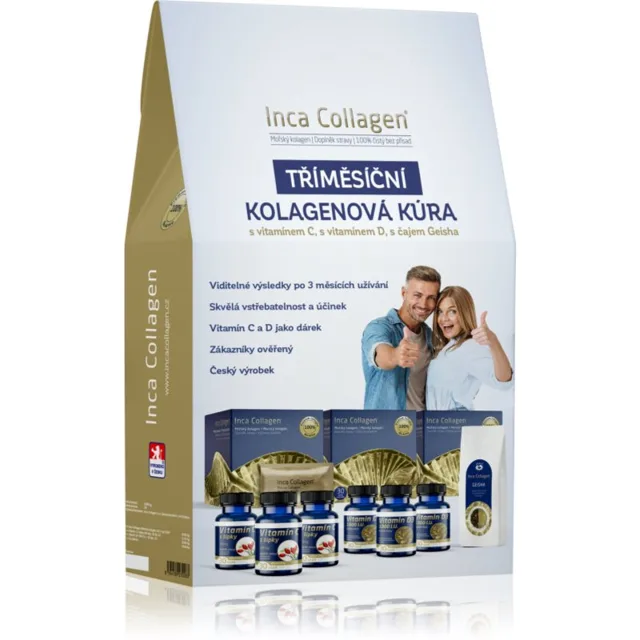 Inca Collagen Tříměsíční kolagenová kúra + dárek sada pro krásné vlasy, pleť a nehty