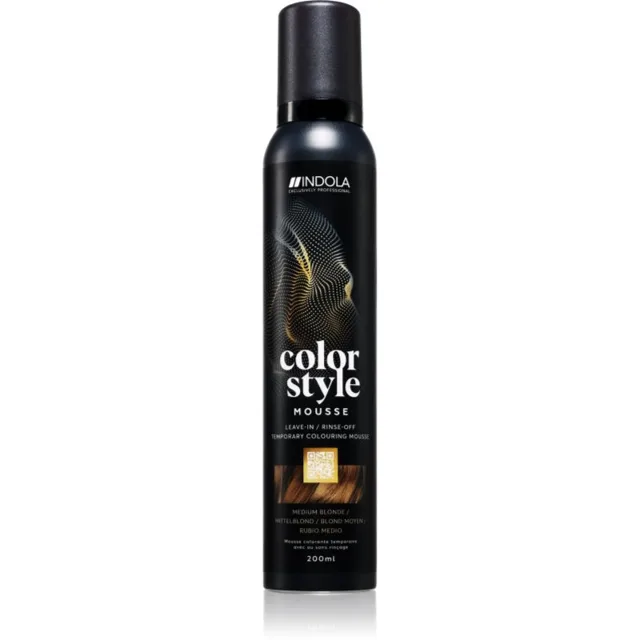 Indola Color Style Mousse tónovací pěna na vlasy odstín Medium Blonde 200 ml