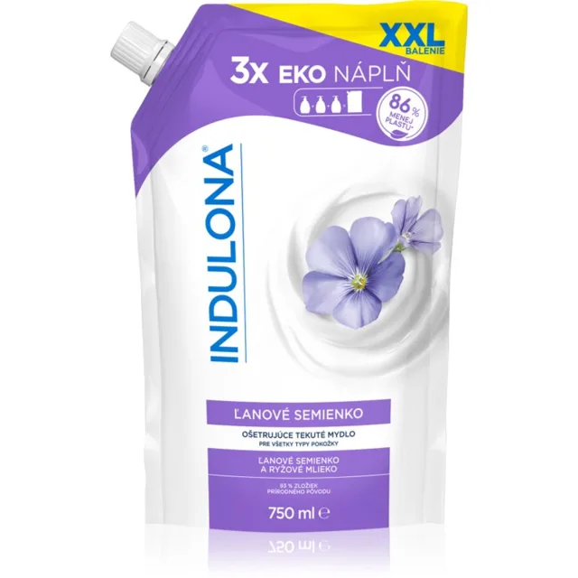 Indulona Lněné semínko Linseed tekuté mýdlo – náhradní náplň 750 ml