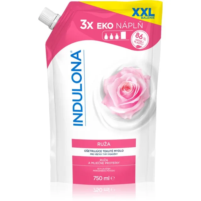 Indulona Růže tekuté mýdlo na ruce – náhradní náplň 750 ml