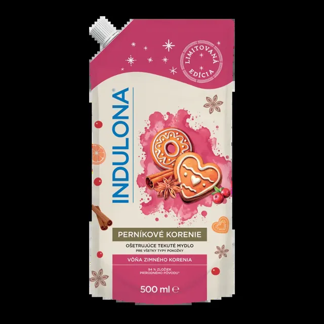 Indulona Tekuté mýdlo Perníčkové koření náhradní náplň 500 ml