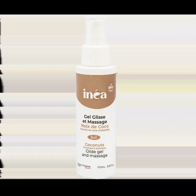 Inéa Bio hydratační lubrikační a masážní gel kokosový s aloe vera - 100 ml