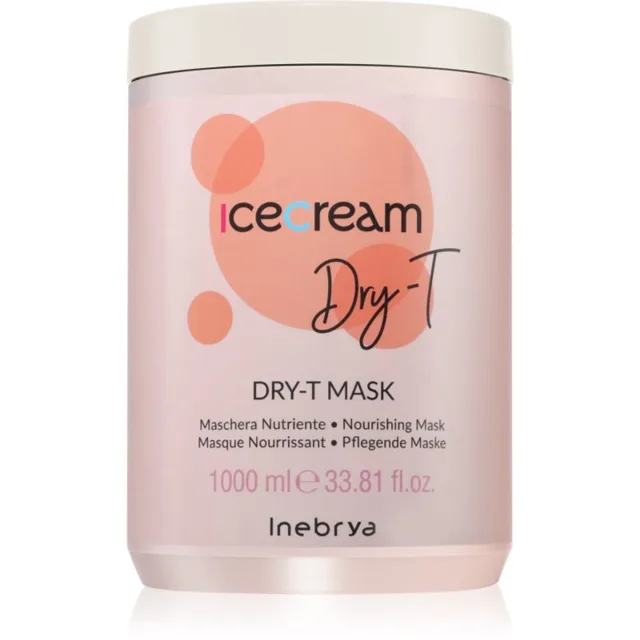 Inebrya Ice Cream Dry-T Mask vyživující maska pro suché, namáhané vlasy 1000 ml