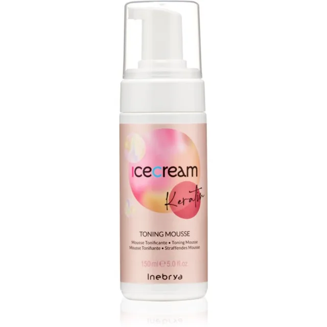 Inebrya Keratin Toning Mousse regenerační pěna na vlasy s keratinem 150 ml