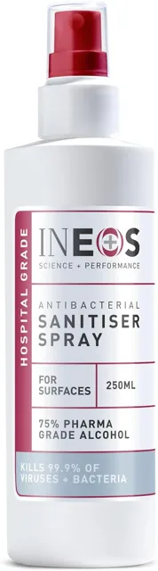 INEOS Sanitiser Spray– antibakteriální dezinfekční sprej na ruce 250ml