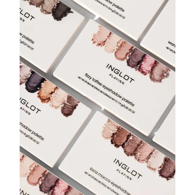 Inglot PlayInn Eyeshadow Palette paletka očních stínů odstín Fizzy Toffee 7.6 g