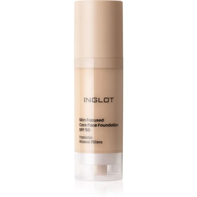 Inglot Skin Focused Care Face Foundation SPF 50 krycí make-up SPF 50 odstín 302 Ivory Beige 30 ml