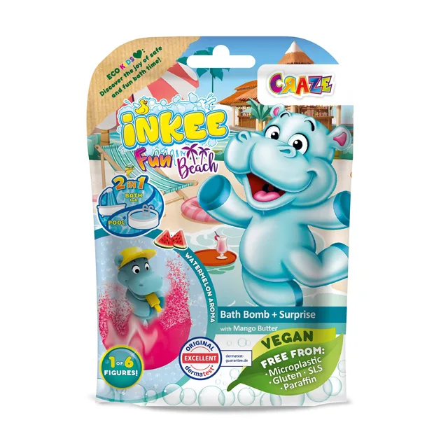 INKEE Koupelová bomba s překvapením Fun Beach 100 g