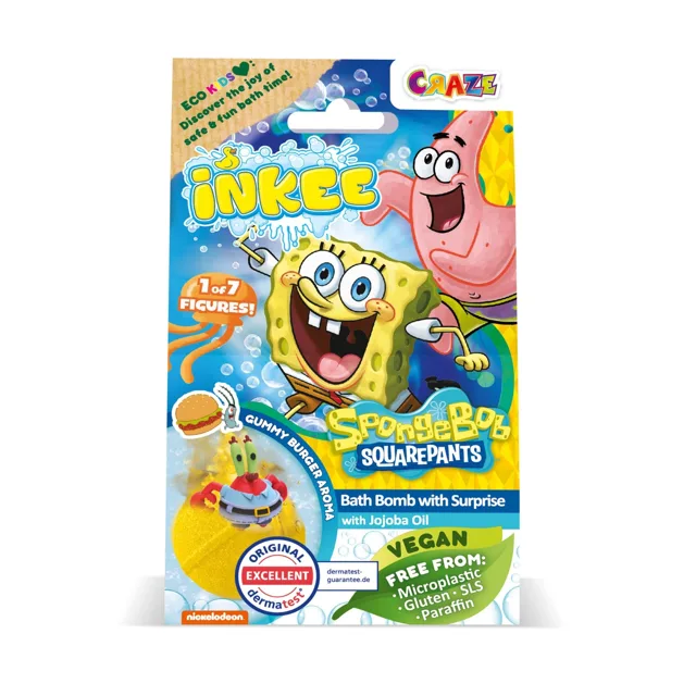 INKEE Koupelová bomba s překvapením SpongeBob 80 g