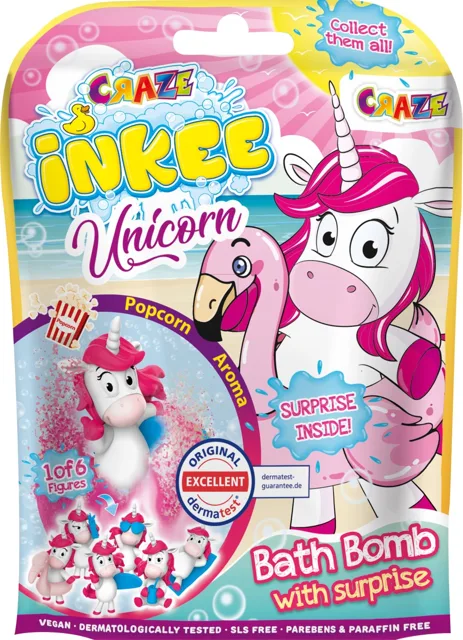 INKEE Šumivá bomba s překvapením Unicorn Beach 1 ks