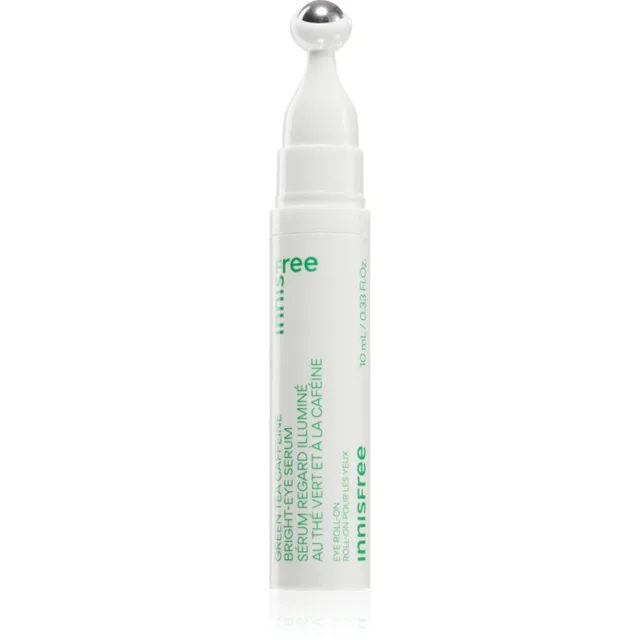 innisfree Green Tea Caffeine Bright-Eye Serum chladivý oční roll-on proti otokům a tmavým kruhům 10 ml