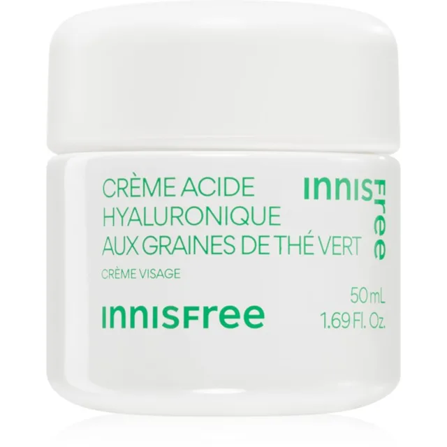 innisfree Green Tea Seed Hyaluronic Cream hydratační pleťový krém se zklidňujícím účinkem 50 ml