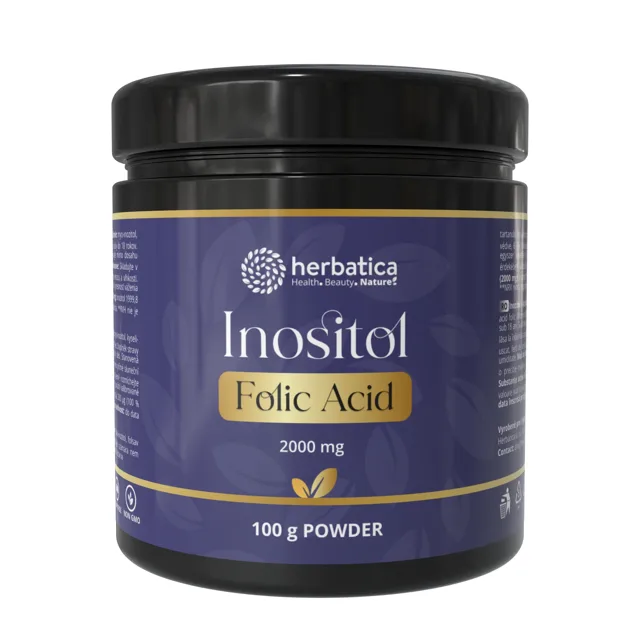Inositol + kyselina listová - 100 g prášek - Herbatica