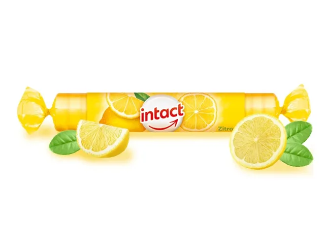 Intact hroznový cukr s vitaminem C, citrón 16ks