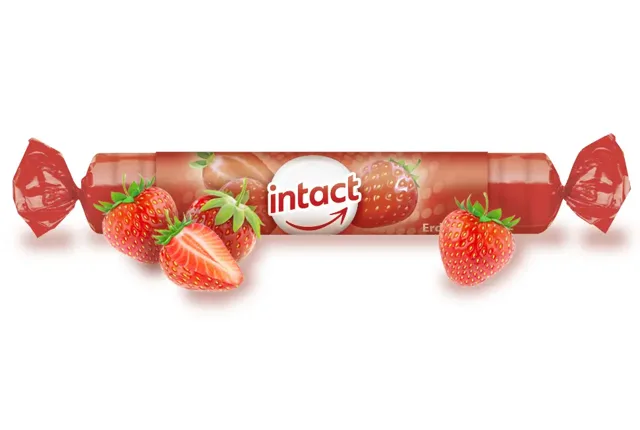 Intact hroznový cukr s vitamínem C - jahoda 40 g